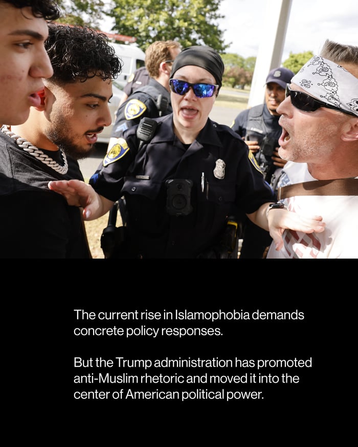 The current rise in Islamophobia demands concrete policy responses. But the Trump administration has promoted anti-Muslim rhetoric and moved it into the center of American political power. 