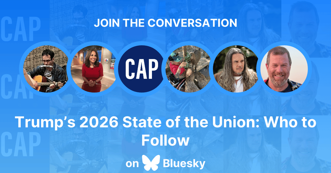 Join the Conversation. Trump's 2026 State of the Union: Who to Follow on Bluesky