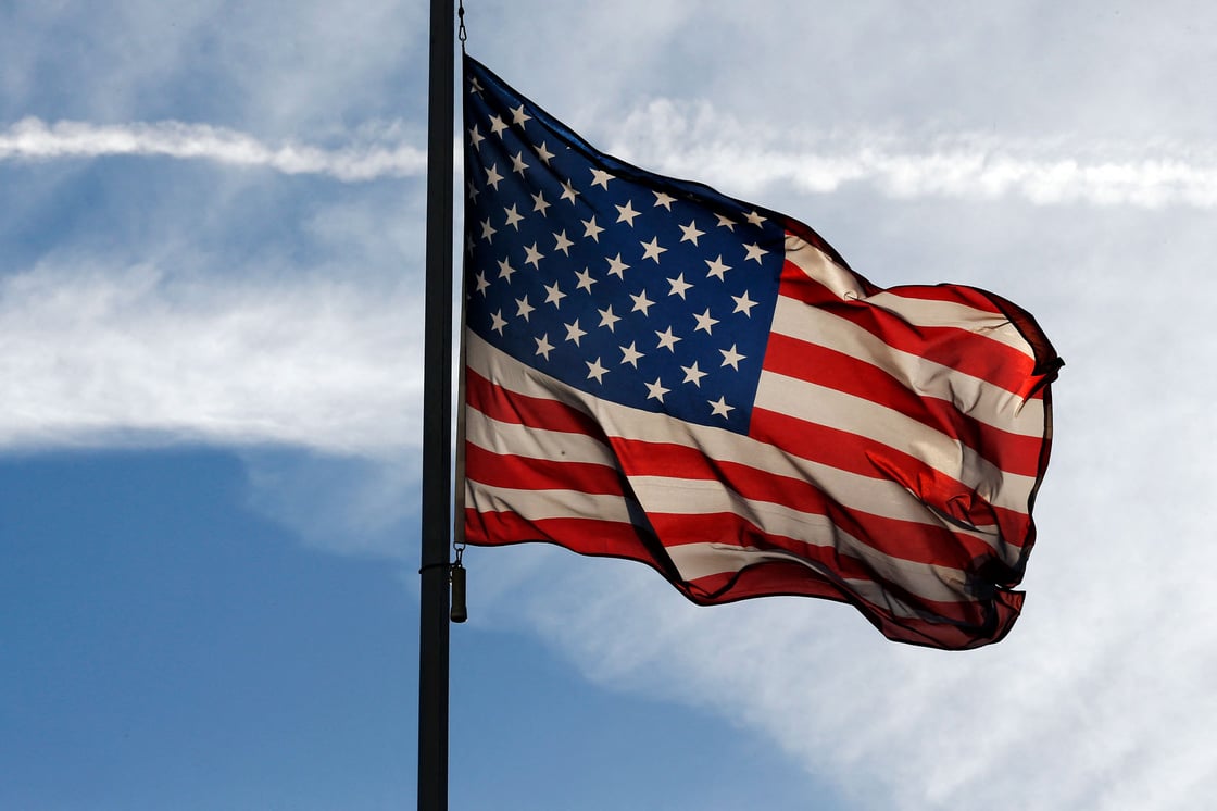A view of a U.S. flag. (Getty/Thomas Samson/AFP)