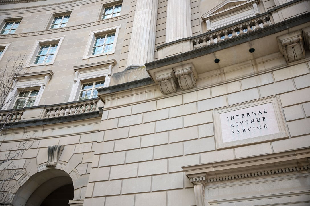 A view of the IRS building in Washington, D.C., February 20, 2025. (Getty/Tasos Katopodis)