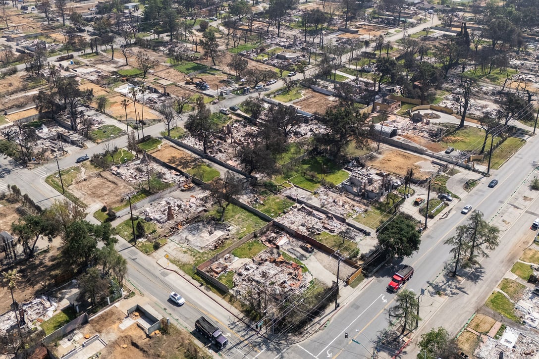 ALTADENA, CA - APRIL 22: Altadena timelapse photographed at 2900 N Fair Oaks Ave. in Altadena, CA on Tuesday, April 22, 2025. (Myung J. Chun / Los Angeles Times via Getty Images)