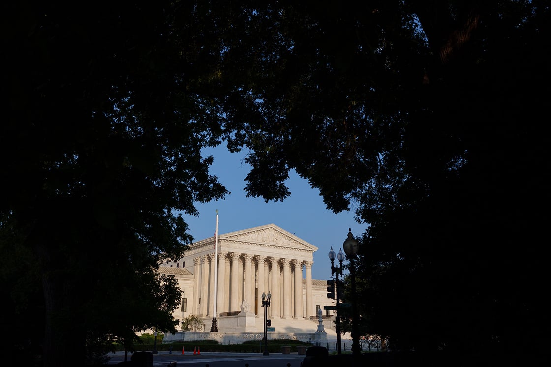 The U.S. Supreme Court building is seen on July 1, 2026, in Washington, D.C. (Getty/Kevin Carter)