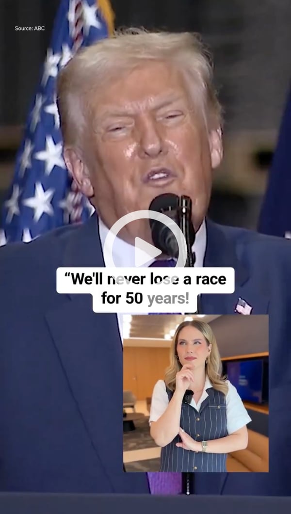 Video thumbnail of Gréta Bedekovics reacting to Trump talking about the SAVE Act