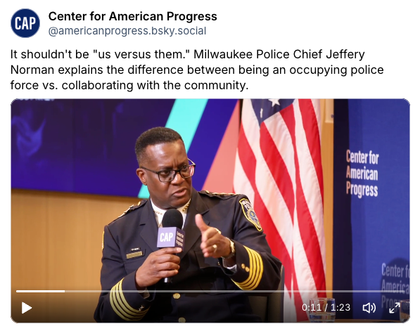It shouldn't be "us versus them." Milwaukee Police Chief Jeffery Norman explains the difference between being an occupying police force vs. collaborating with the community.