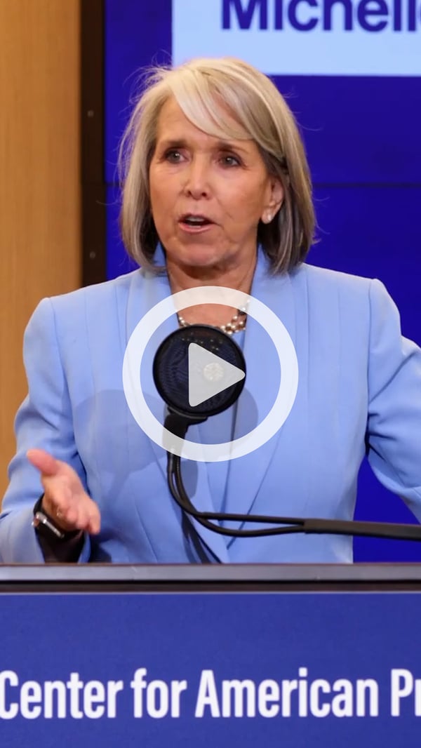 Video thumbnail of Gov. Lujan Grisham speaking at an event at the Center for American Progress